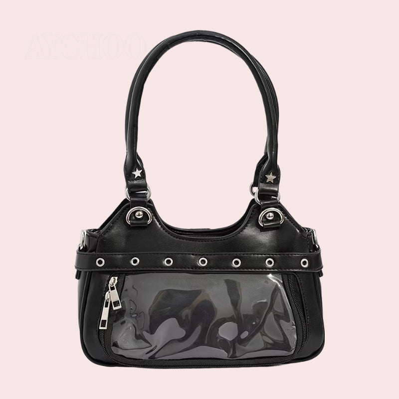 Imprisonment Star Small Capacity Itabag Y2K Subculture Clear Daily Crossbody Bag itabag
