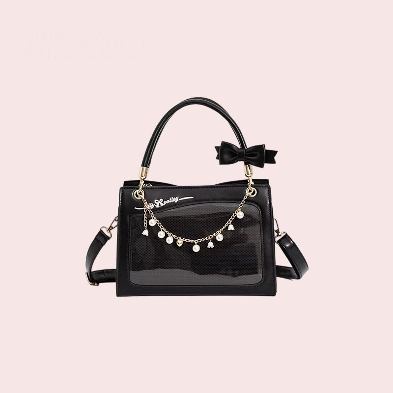Chinese Vintage Small Capacity Ita Bag Handheld Shoulder Crossbody Badge Display Accessory Bag