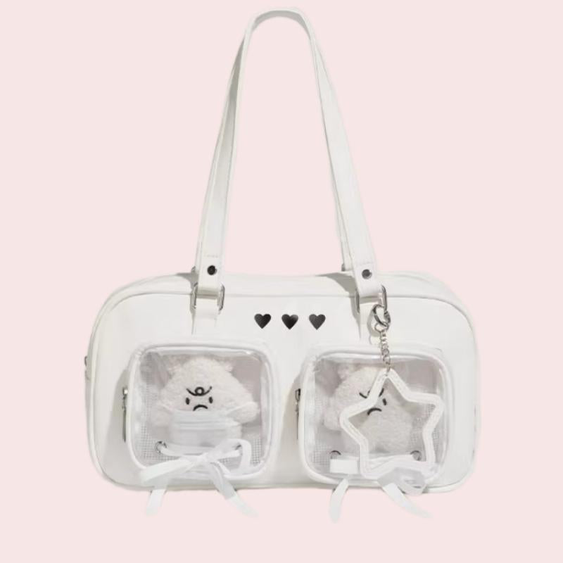 Multi-Color/Brown Bow Zippered Sweet Japanese Lolita Ita Handbag