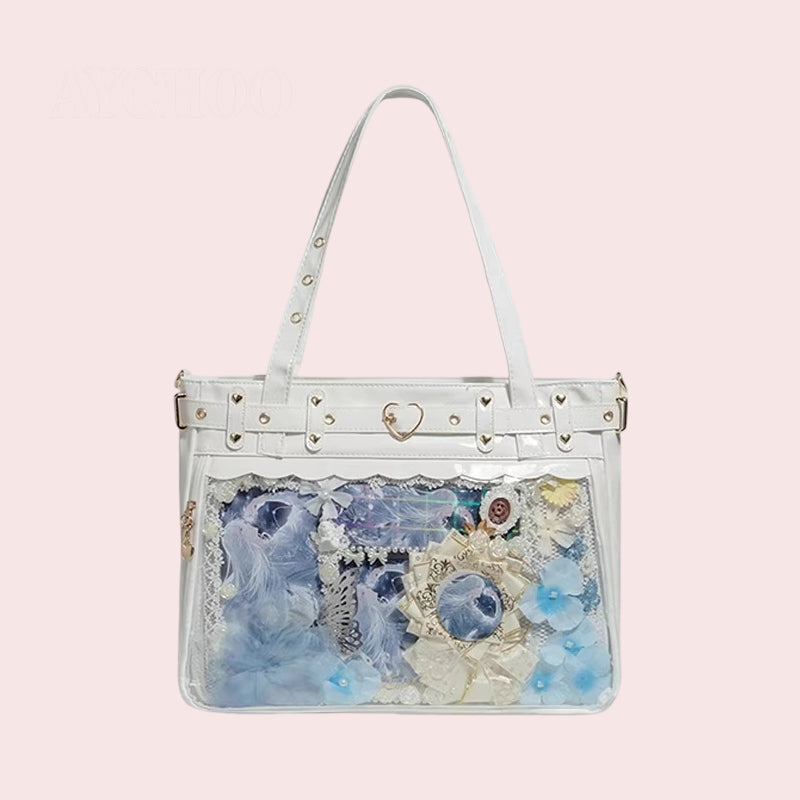 Freya Subculture Punk Goth Gyaru One-Shoulder Large-Capacity Itabag