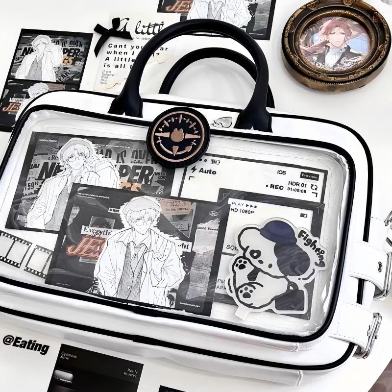 Cute Schrödinger's cat box crossbody shoulder bag large capacity Multi-Color Zippered Anime Daily College Style Itabag