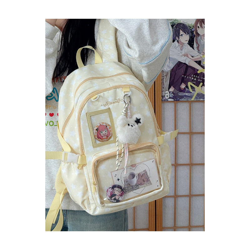 Sweet Cute Star Badge Ita Bag – Lightweight Backpack for Middle & High School Students