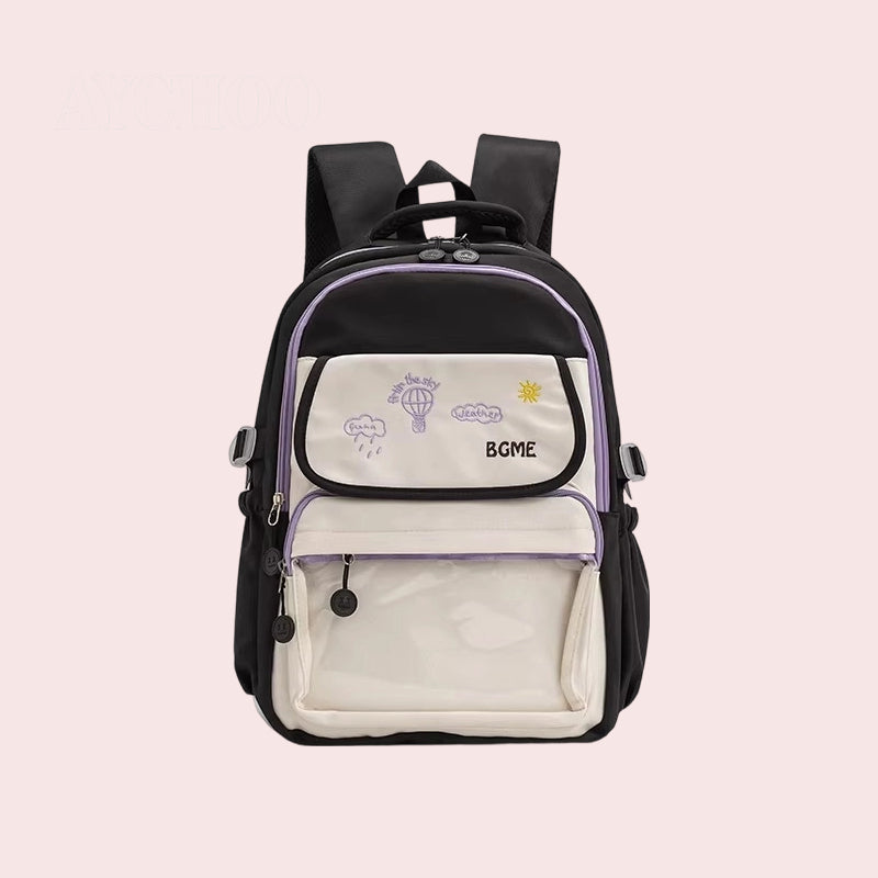 Itabag Backpack for Girls in Middle and High School Large-Capacity Campus Backpack