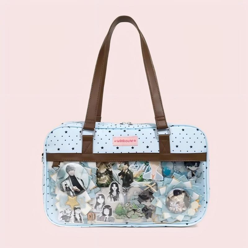 JK School Girl Style Multi-Color Zippered Daily Sweet Japanese College Style Ita Shoulder Bag
