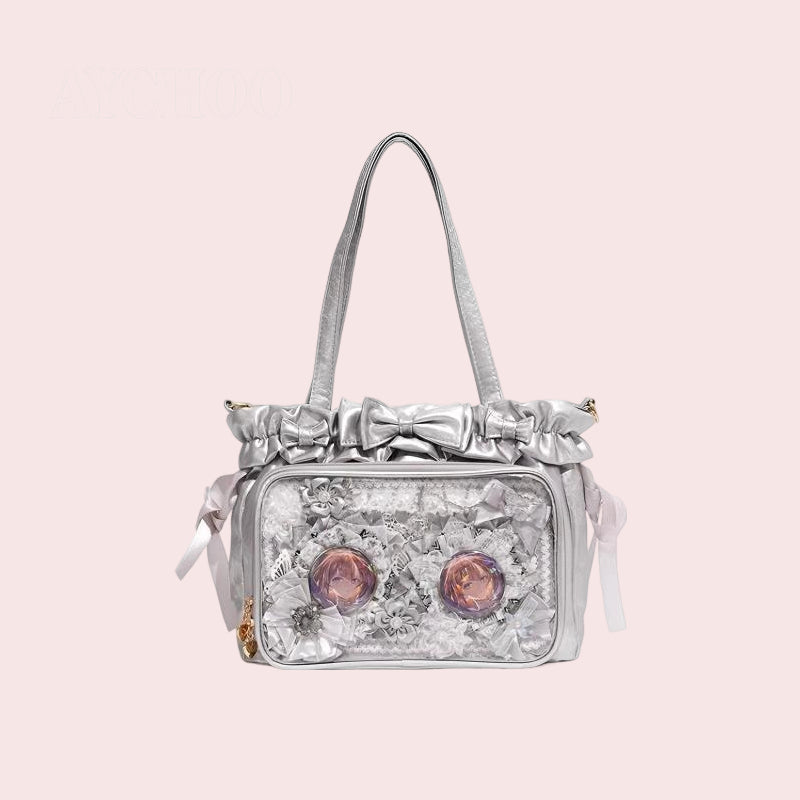 Ita Bag Lolita-inspired Tote for Women, Versatile Crossbody/Shoulder Bag in Solid Color
