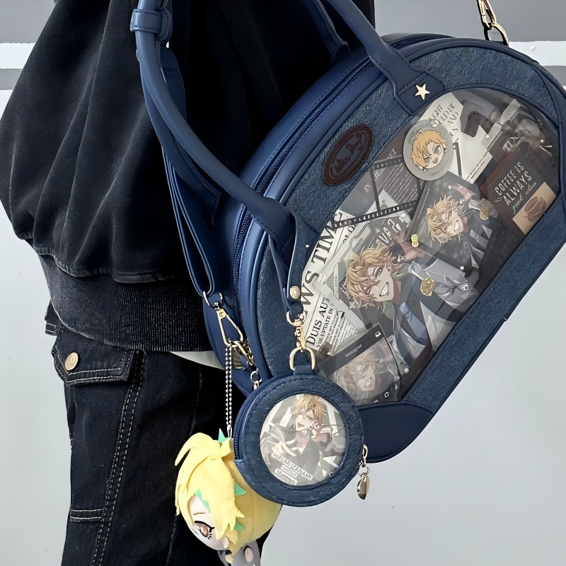 Multi-Color Anime Daily Sweet College Style Accessory Original cute dog frisbee thorn embroidery millet protection pendant badge bouncy bag