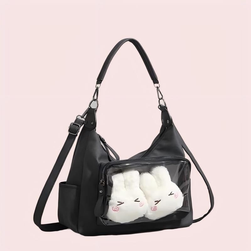 Multi-Color/Pink/Green Zippered Daily Japanese College Style Ita Shoulder Bag