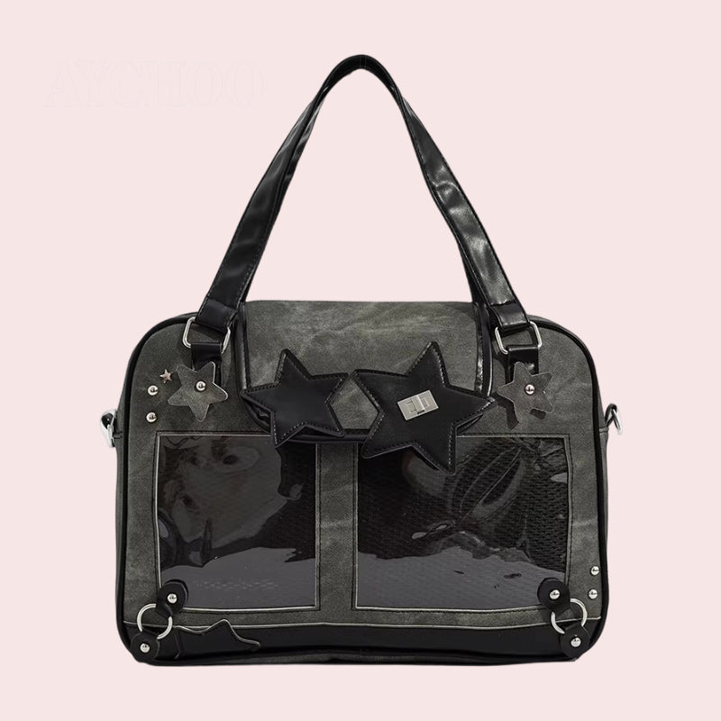 Anime-style Transparent Acrylic Star-shaped Charm Ita Bag (Everyday Ita Bag)